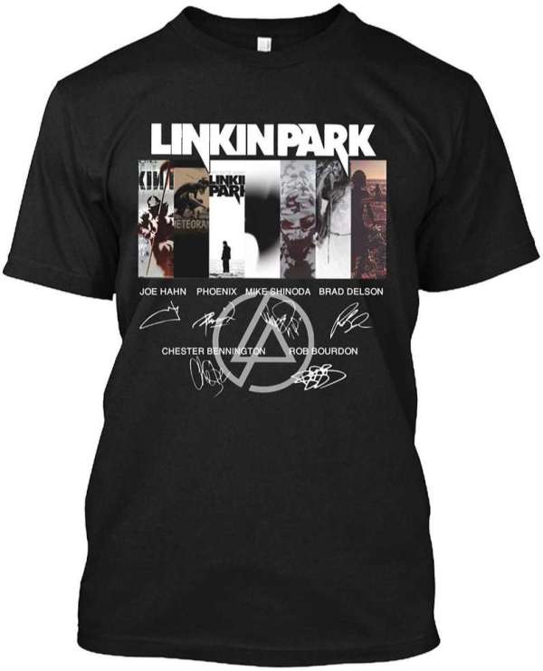 Linkin Park Logo Rock Band Signature T-shirt Merch