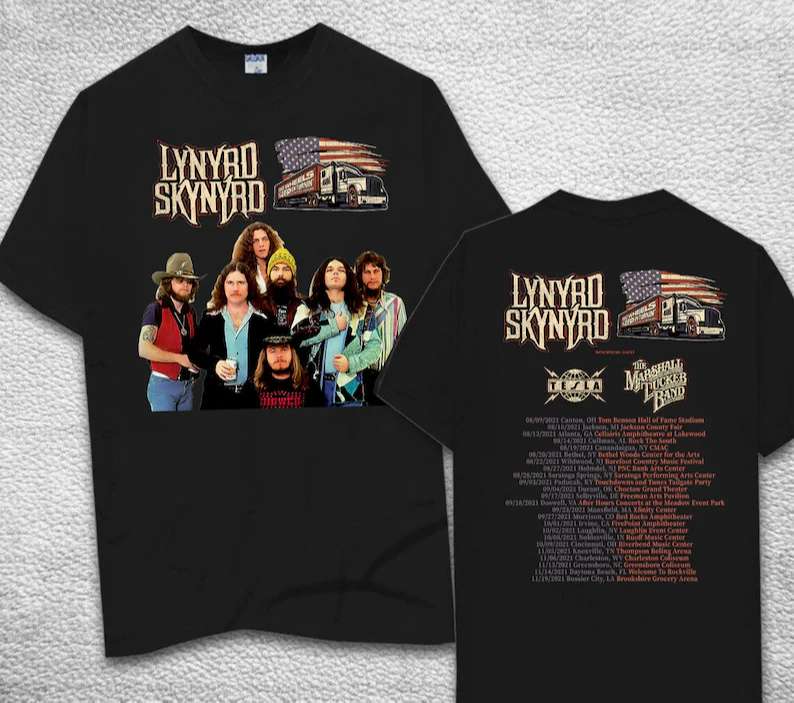 Lynyrd Skynyrd Big Wheels Keep On Turnin Tour T Shirt