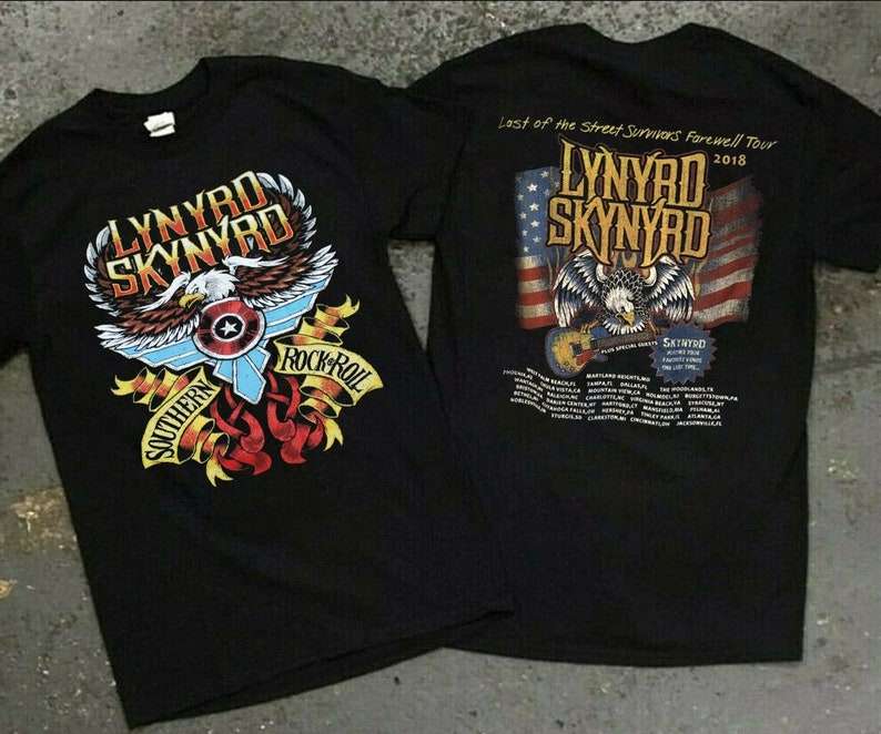 Lynyrd Skynyrd Last Of The Street Survivors Farewell Tour 2018 T Shirt