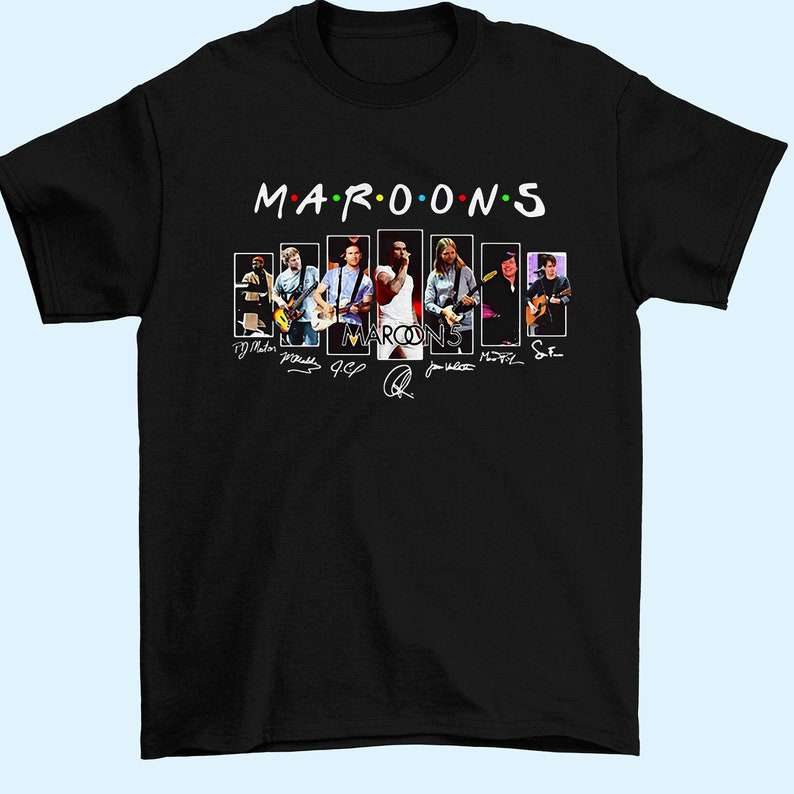 Maroon 5 Friends Tv Show Signatures T-shirt Merch