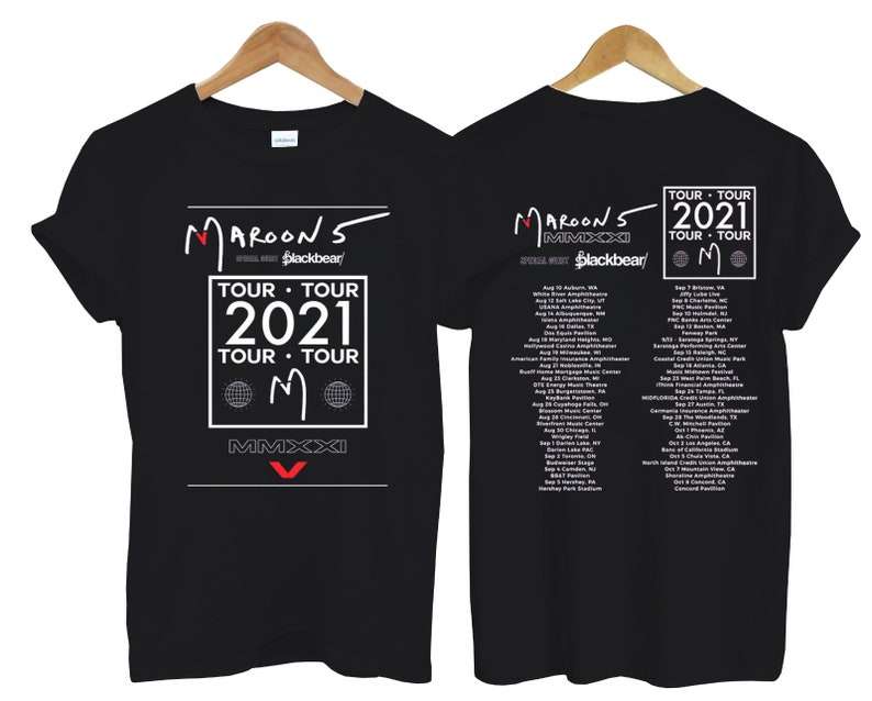 Maroon 5 Mmxxi Special Guest Blackbear Tour 2021 T Shirt