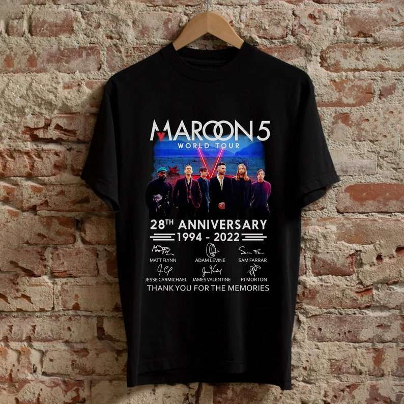 Maroon 5 Signatures Thank You For The Memories 1994-2022 T-shirt Merch