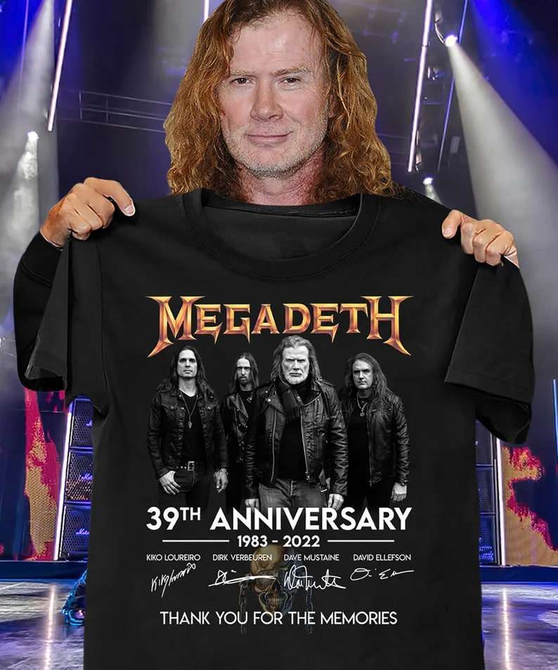 Megadeth 39th Anniversary Thank You For The Memories Unisex Shirt