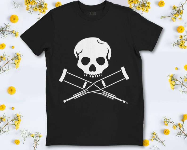 Mtv Jackass Skull And Crutches Logo T-shirt