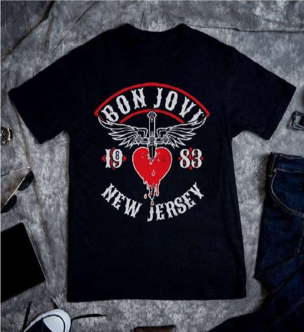 New Jersey 1983 Bon Jovi T-shirt Merch