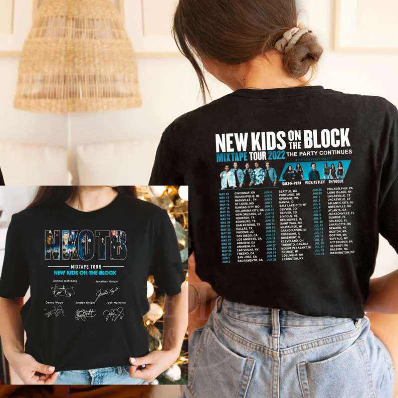 New Kids On The Block Mixtape Tour 2022 Merch T-shirt Nkotb