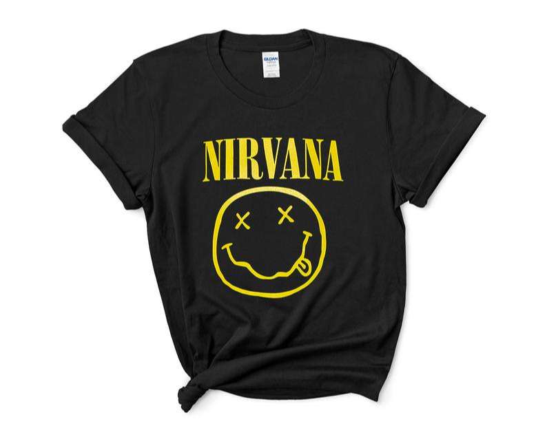 Nirvana Kurt Cobain Smiley Face T-shirt