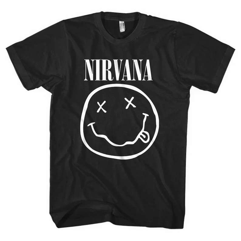 Nirvana Rock Band Smiley Unisex T-shirt