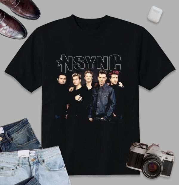 Nsync Band Black T Shirt