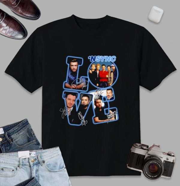 Nsync Love Signature Boy Band Graphic T-shirt