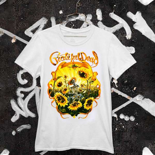 Nwot 1994 Grateful Dead Skeleton Sunflower Fall Tour Unisex Graphic T-shirt