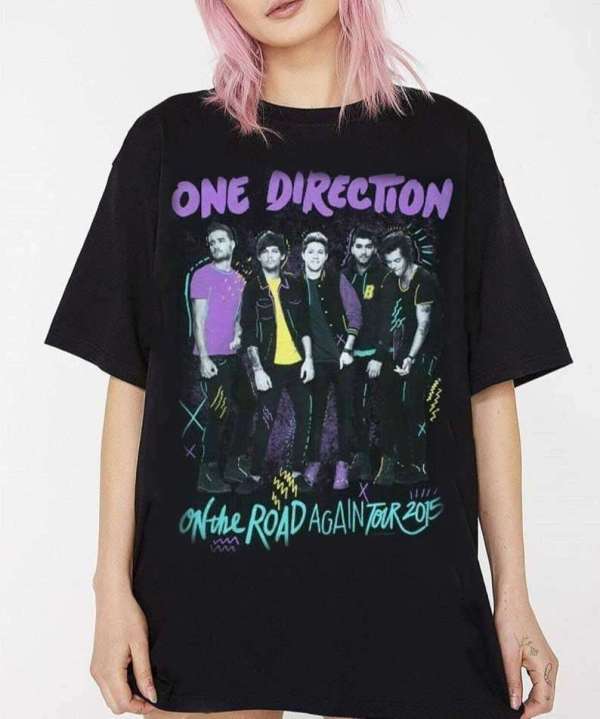 One Direction On The Road Again Tour 2015 T-shirt Merch