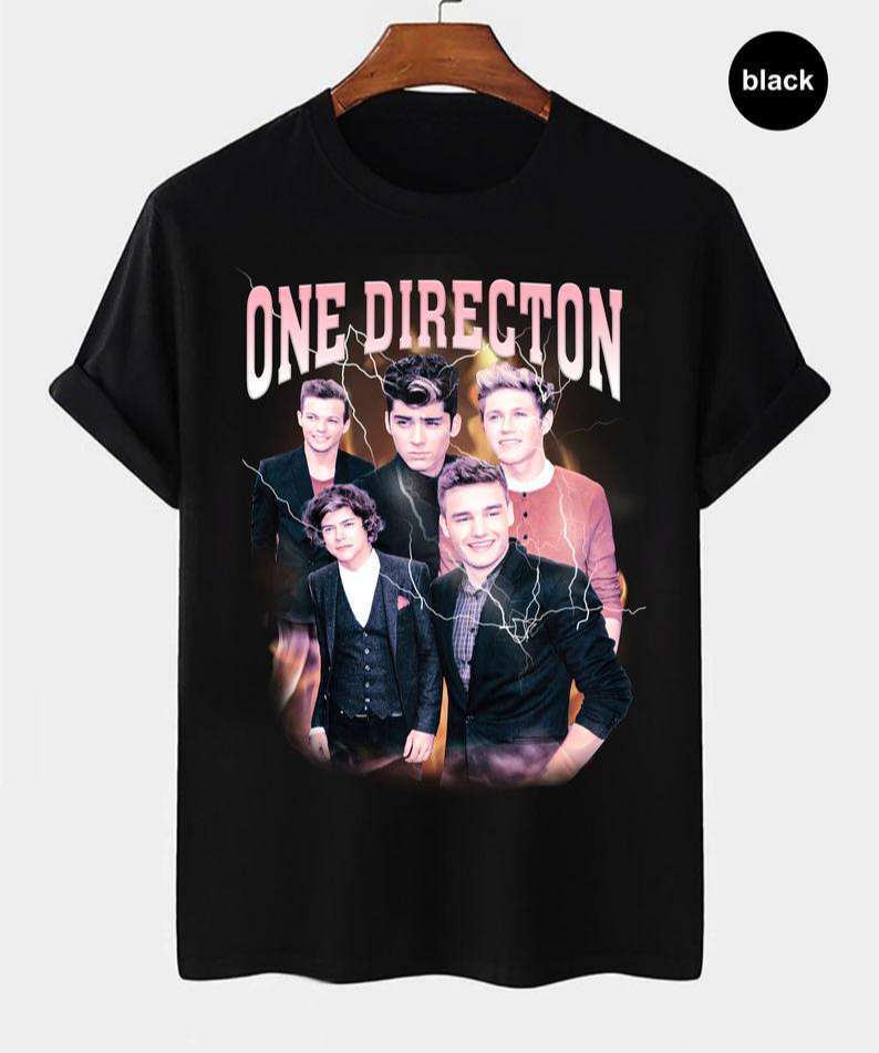 One Direction Vintage Retro Style Rap Music Hip Hop T Shirt