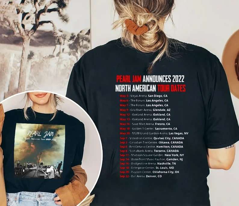 Pearl Jam Announce 2022 North American Tour T-shirt