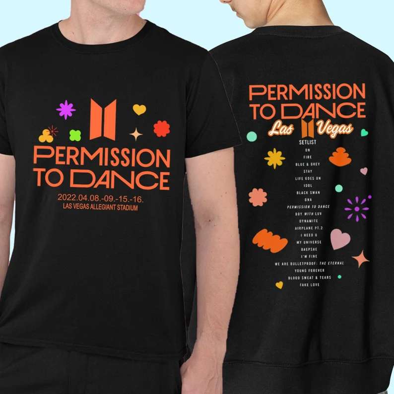 Permission To Dance Las Vegas Bts 2022 Tour T-shirt