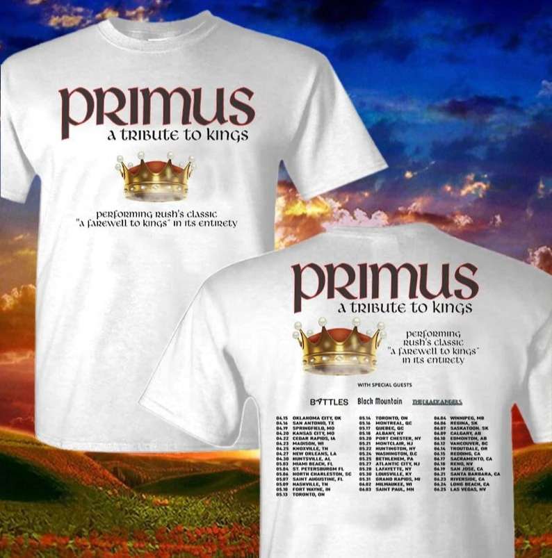 Primus A Tribut To Kings Music Summer World Tour 2022 T-shirt