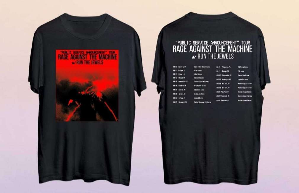 Rage Against The Machine 2022 Tour With Run The Jewels Shirt