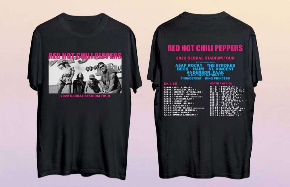 Red Hot Chili Peppers 2022 Global Stadium Tour Shirt