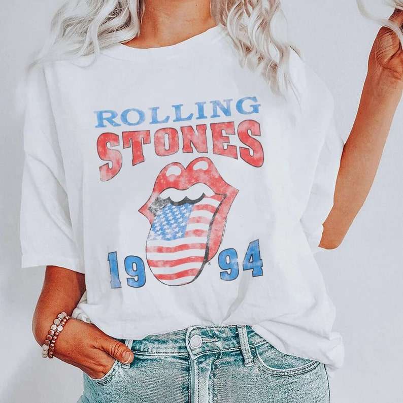 Rolling Stones 1994 American Flag T-shirt