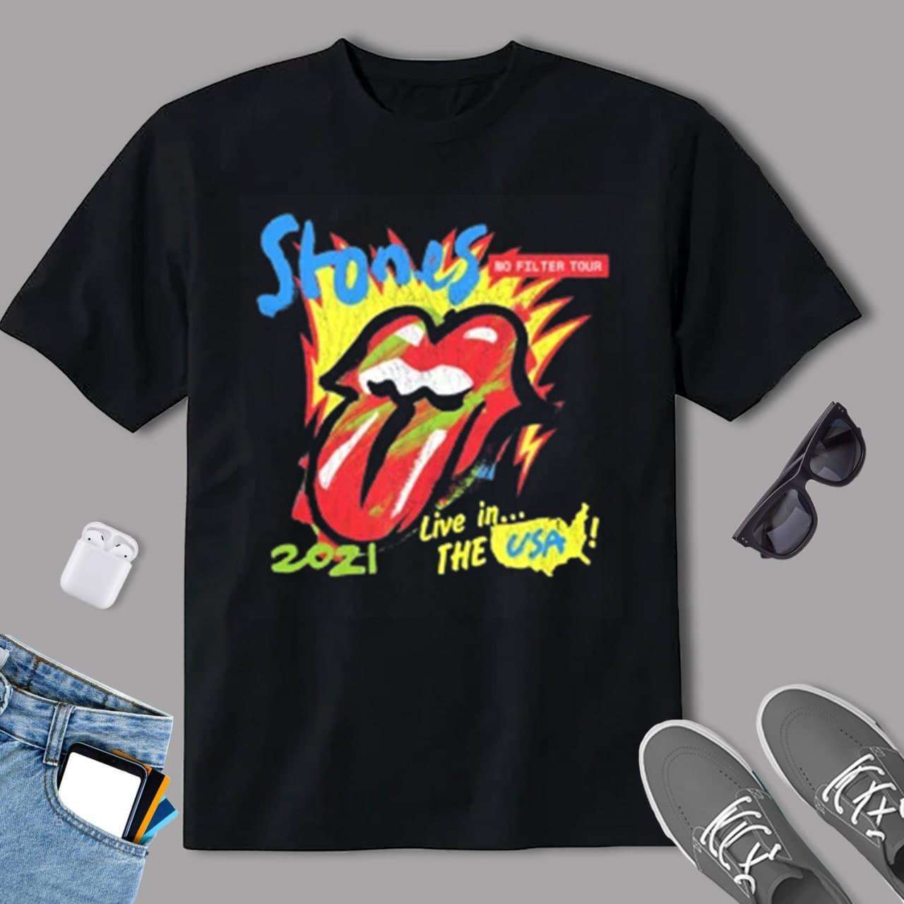 Rolling Stones T Shirt No Filter Tour