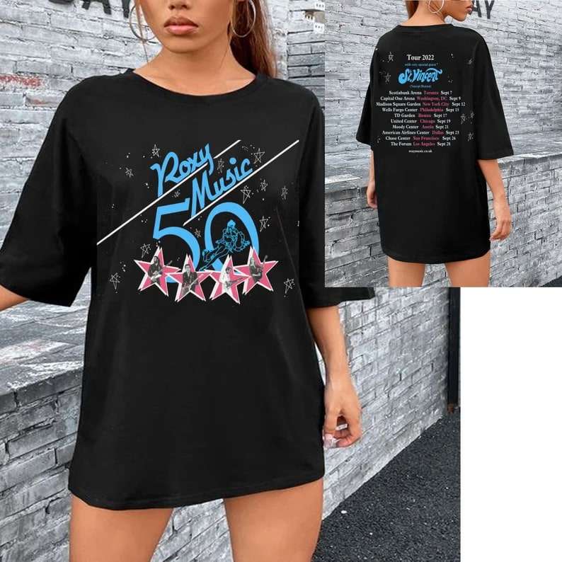 Roxy Music 2022 Tour Shirt 50th Anniversary Album