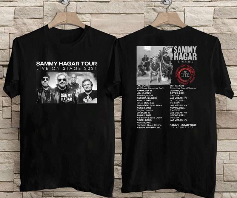 Sammy Hagar Live On Stage Summer Tour 2021 T Shirt Sammy Hagar The Circle Tour