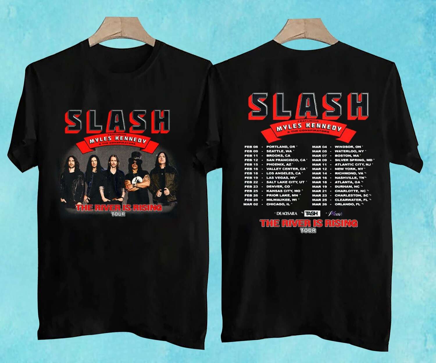 Slash Myles Kennedy The River Is Rising Tour 2022 T-shirt