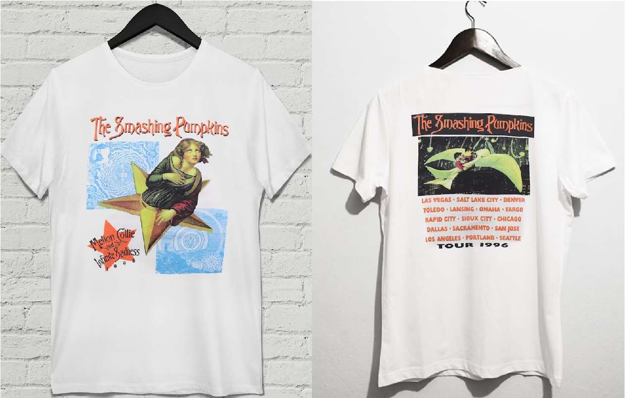 Smashing Pumpkins Mellon Collie And The Infinite Sadness Tour 1996 T-shirt Merch