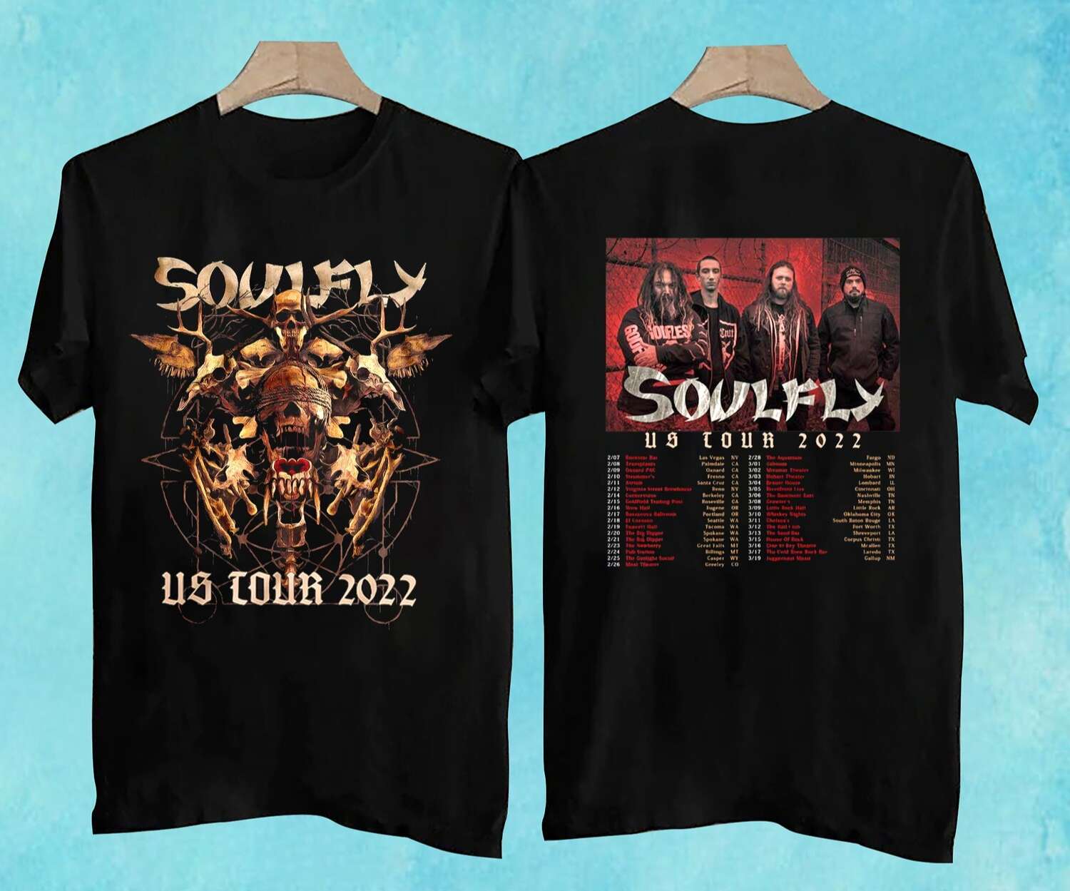 Soulfly Usa Winter Tour 2022 T-shirt