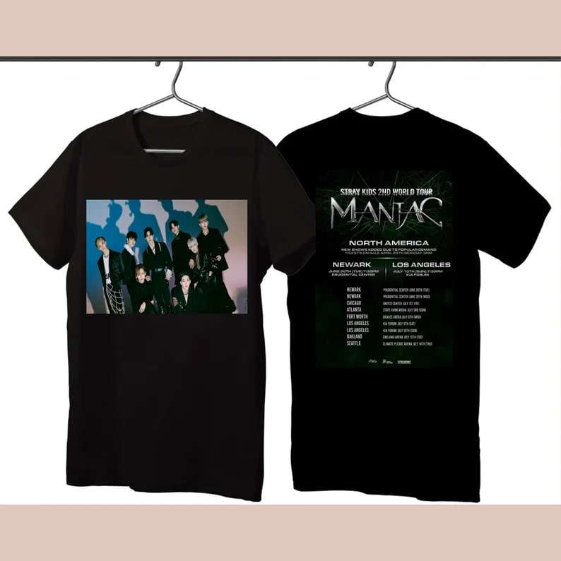 Stray Kids 2nd World Tour Maniac 2022 Shirt