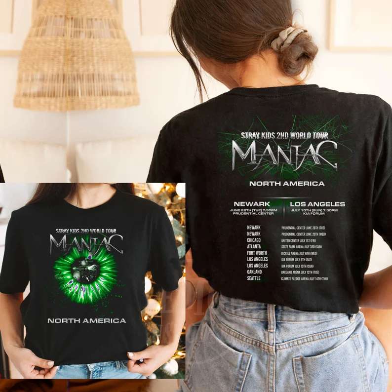 Stray Kids 2nd World Tour Maniac 2022 T-shirt