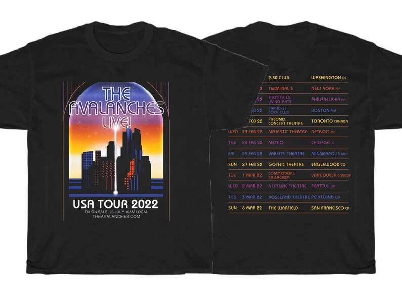 The Avalanches 2022 North American Tour T-shirt