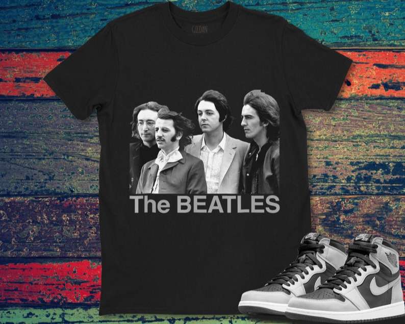 The Beatles Band Classic Rock Logo Portrait Vintage T Shirt