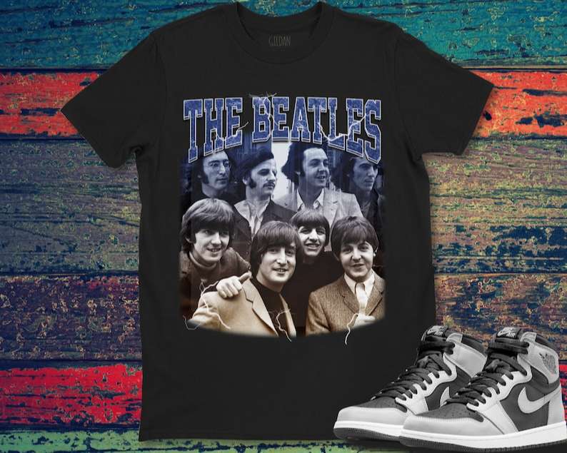 The Beatles Band Vintage Potrait Poster Rock Music T Shirt