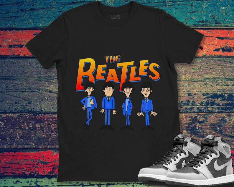 The Beatles Cartoon Rock Band T Shirt