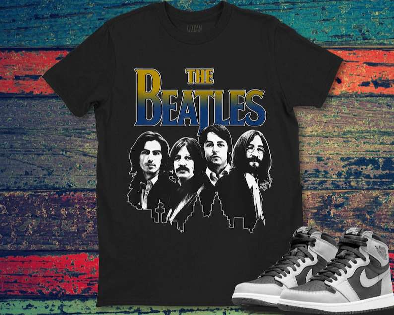 The Beatles Rock Band Skyline Rock And Roll T-shirt