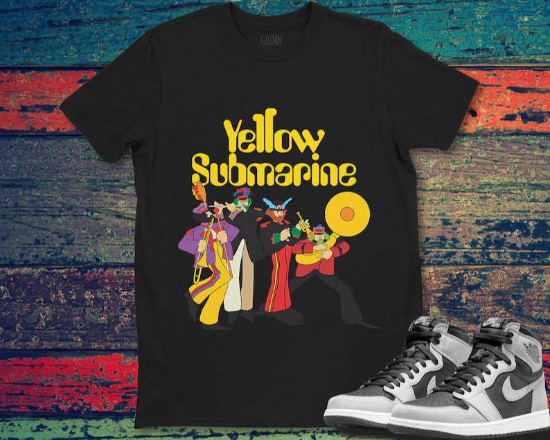 The Beatles Yellow Submarine Logo Rock Band T-shirt