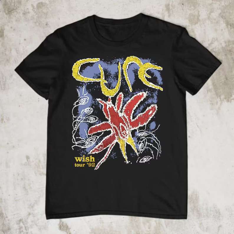 The Cure 1992 Wish Tour Rock Band Unisex T-shirt