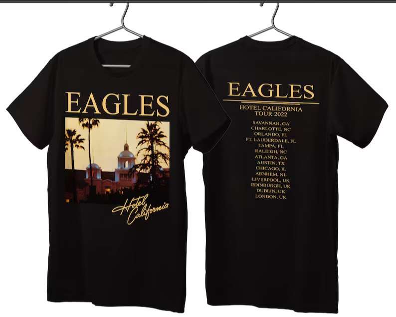 The Eagles 2022 Tour T-shirt Merch