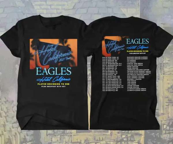 The Eagles Hotel California Concert Tour 2021 Graphic T-shirt