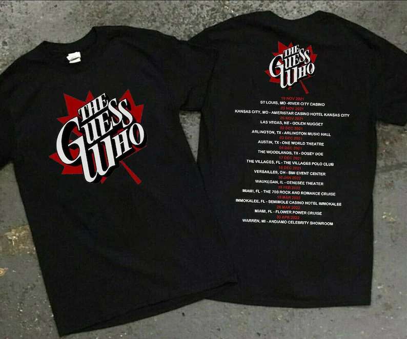 The Guess Who American Tour Dates 2021-2022 T Shirt