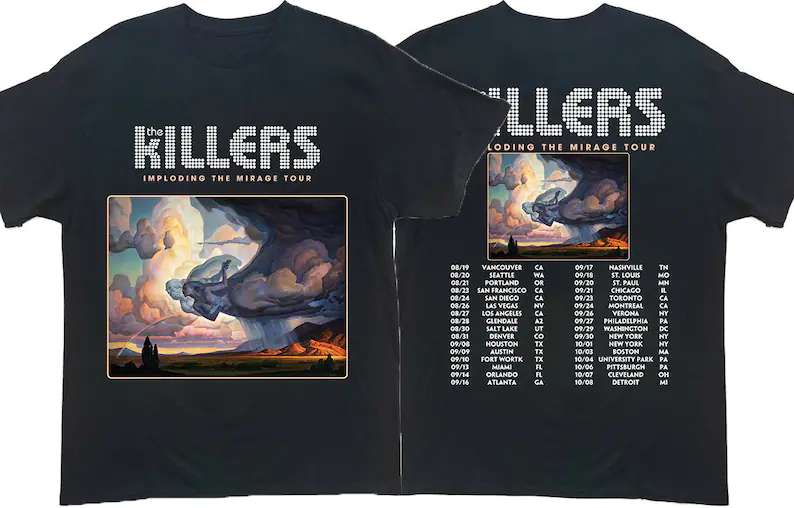 The Killers Imploding The Mirage Tour 2022 T-shirt Band