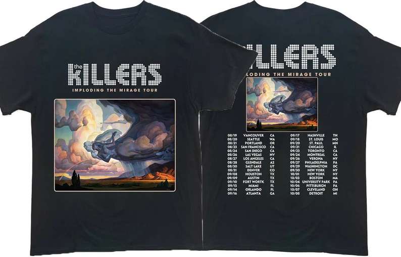 The Killers Imploding The Mirage Tour 2022 T-shirt Concert