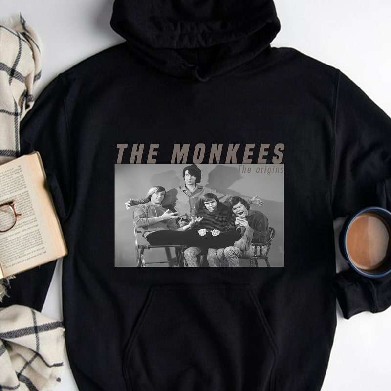 The Monkees Band High Quality Tee Black Hoodie