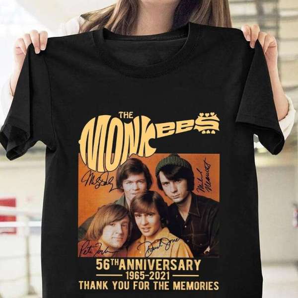 The Monkees Guitar 56th Anniversary Signatures T-shirt Merch