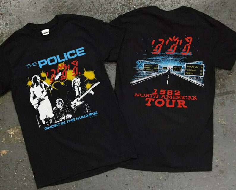 The Police Ghost In The Machine Concert Tour Vintage 1982 T Shirt