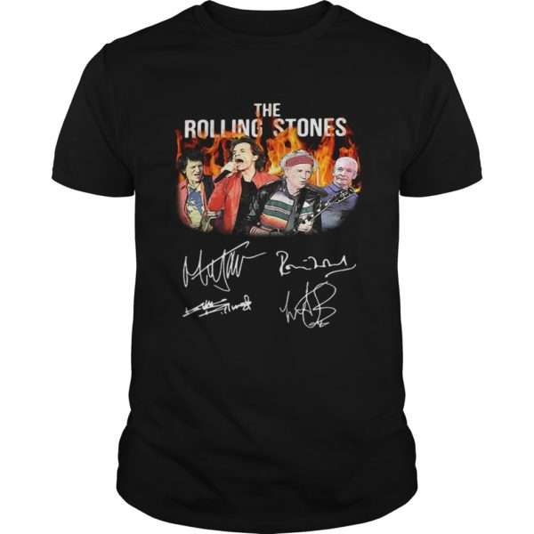 The Rolling Stones Charlie Watts Ronnie Wood Mick Jagger Keith Richards Signature Shirt