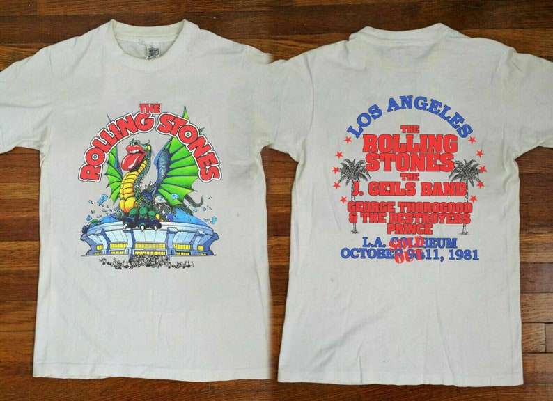 The Rolling Stones Dragon Tour Concert Sold Out Vintage 1981 T Shirt