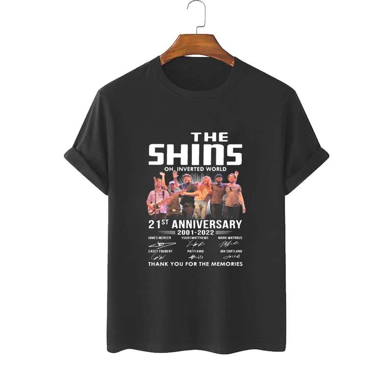 The Shins Oh Inverted World 21st Anniversary 2001-2022 T-shirt Signatures Thank You For The Memories