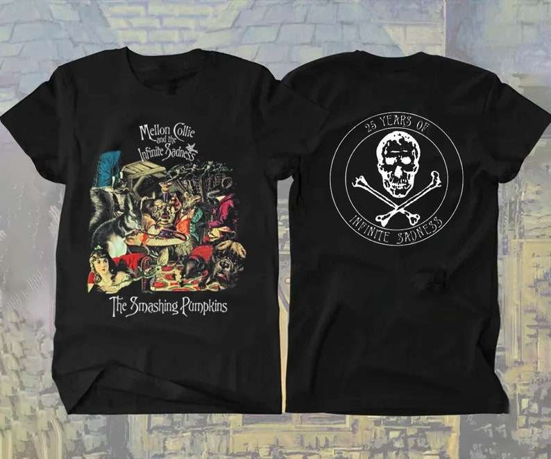 The Smashing Pumpkins Mellon Jumble T-shirt Mellon Collie And The Infinite Sadness Tour Shirt